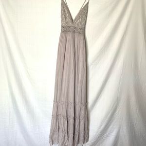 NWT MISS AVENUE LACE CROCHET MAXI DRESS